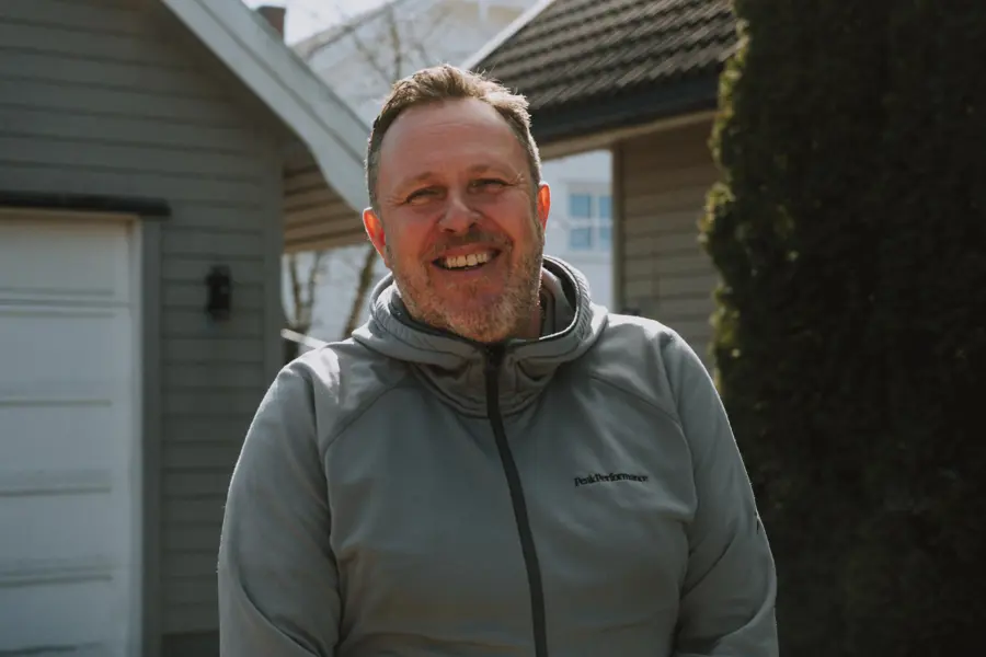 FORNØYD MANN: Eirik Fiskvik har kjøpt et nytt rekkehus på Kvislatunet på Stjørdal uten egenkapital.