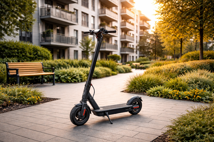 Elektrisk Scooter Ved Solnedgang