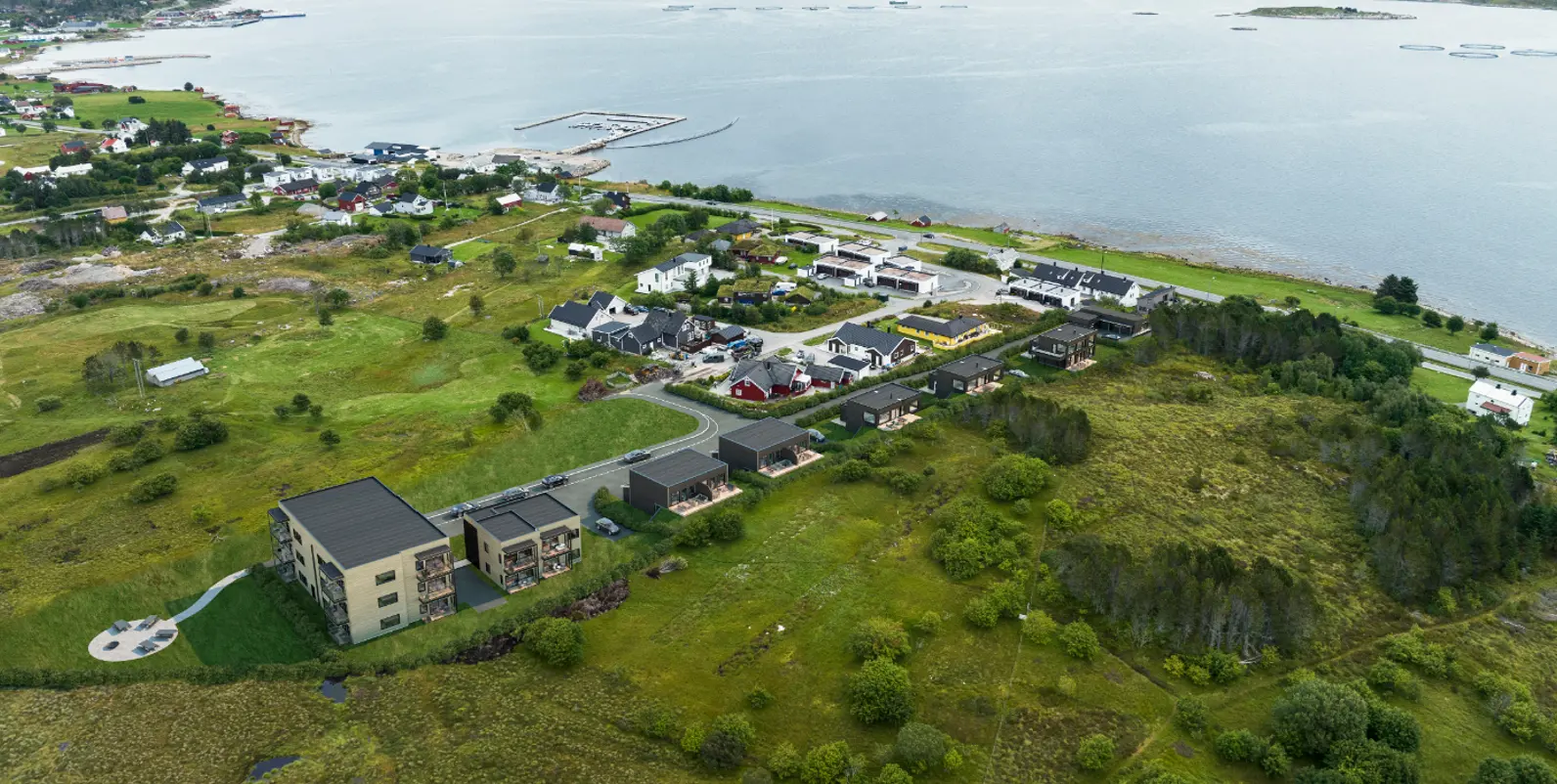 Illustrasjon av leiligheter og enebiliger