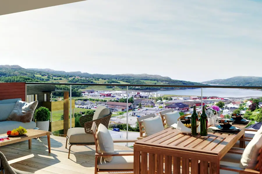 Illustrasjonsbilde utsikt Botngård leiligheter